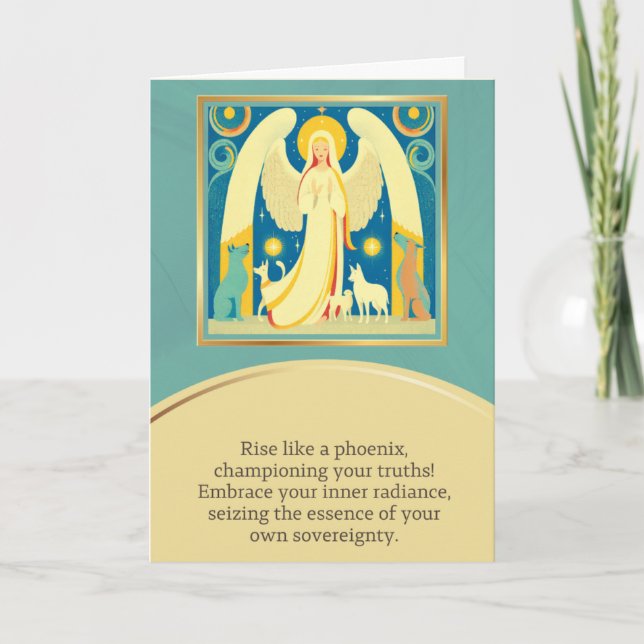 angel message happy birthday card (Front)