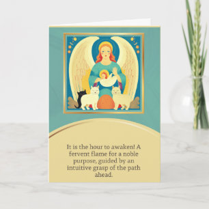 angel message happy birthday card