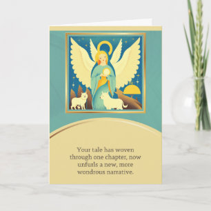 angel message happy birthday card