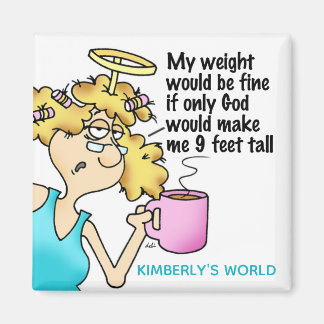 Angel Midge's Funny Diet Weight Loss Customisable Magnet