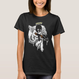 Angel money ak4 strap Muerte Rap Ski Mask Streetwe T-Shirt
