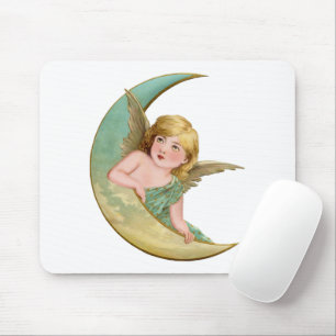 Angel Moon Painting Mouse Mat