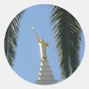 Angel Moroni Classic Round Sticker