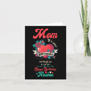 Angel Mum Happy Birthday In Heaven Memorial Day Lo Card