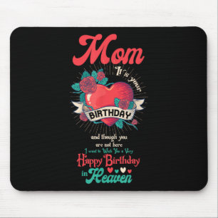Angel Mum Happy Birthday In Heaven Memorial Day Lo Mouse Mat