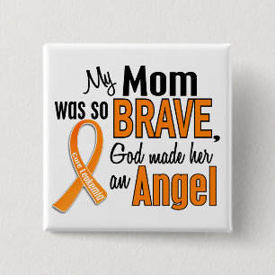 Angel Mum Leukaemia 15 Cm Square Badge