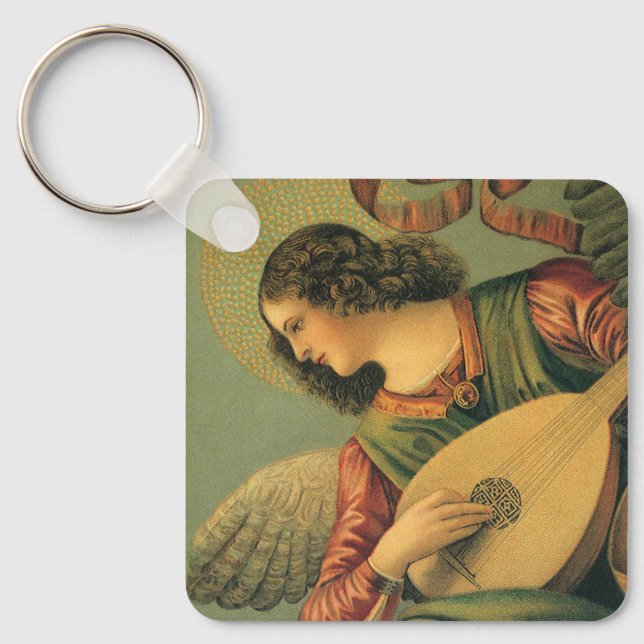 Angel Musician, Melozzo da Forli, Renaissance Art Key Ring (Front)
