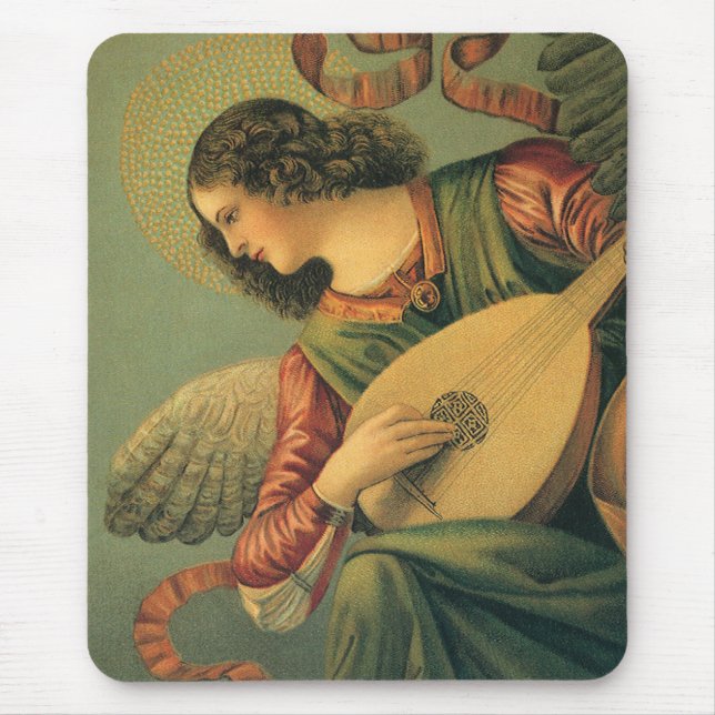Angel Musician, Melozzo da Forli, Renaissance Art Mouse Mat (Front)