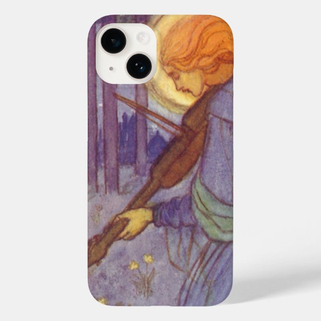 Angel Musician Playing a Violin, Vintage Music Case-Mate iPhone Case (Back)