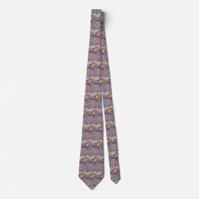 Angel Musician Playing a Violin, Vintage Music Tie (Front)