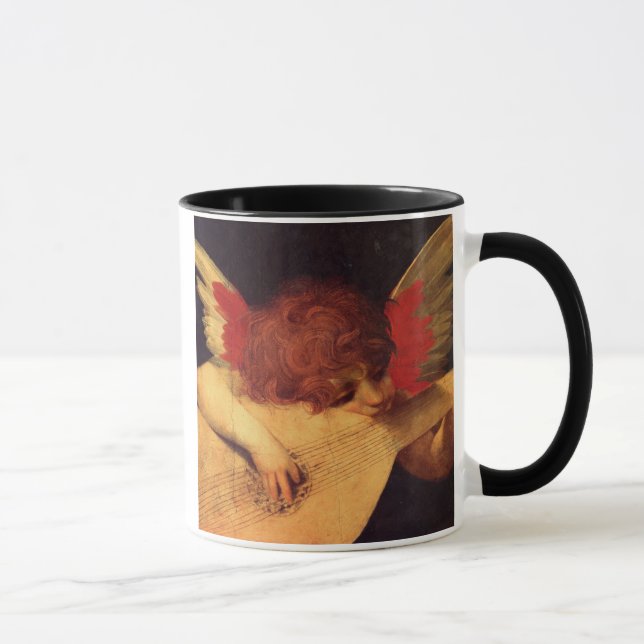 Angel Musician, Rosso Fiorentino Christian Mug (Right)