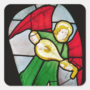 Angel Musician Square Sticker