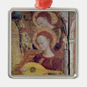 Angel musicians from painting of Virgin and Child Metal Tree Decoration