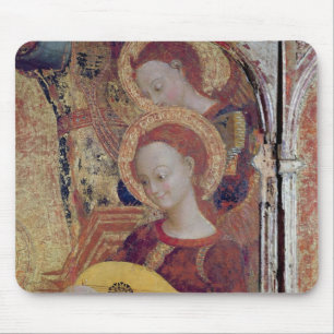 Angel musicians from painting of Virgin and Child Mouse Mat