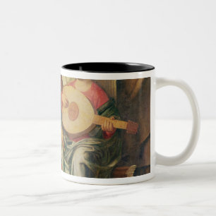 Angel musicians from painting of Virgin and Two-Tone Coffee Mug