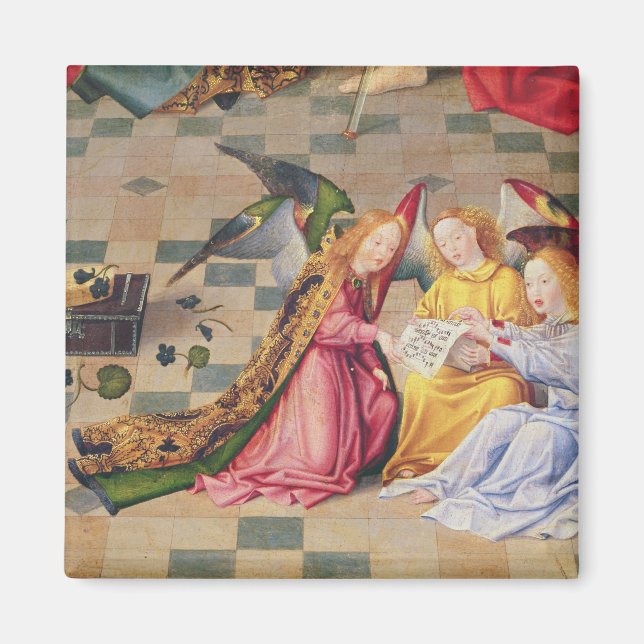 Angel musicians from right panel of altarpiece magnet (Front)