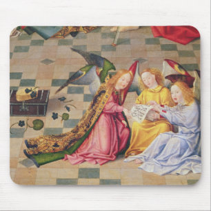 Angel musicians from right panel of altarpiece mouse mat