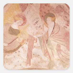 Angel Musicians Square Sticker