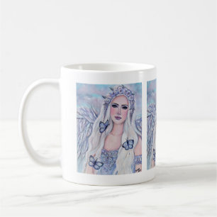 Angel new beginning with butterflies by Renee Coffee Mug