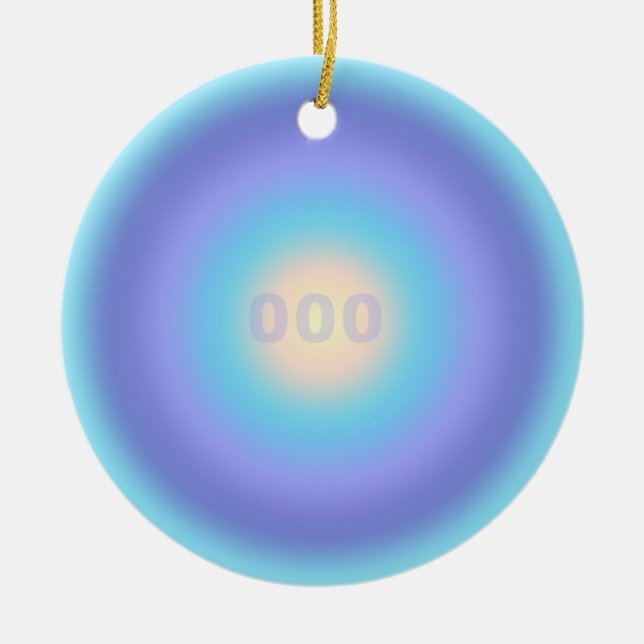 Angel Number 000 - Infinite Growth & Fresh Start   Ceramic Tree Decoration (Front)