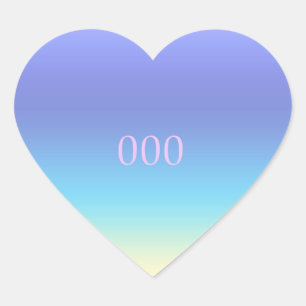 Angel Number 000 - New Opportunities Gradient Heart Sticker