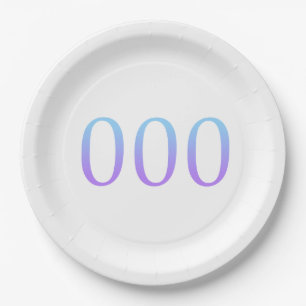 Angel Number 000 - Oneness  Paper Plate