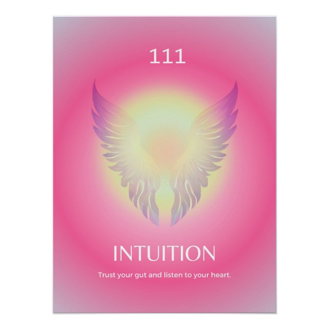 Angel Number 111 Aura Intuition Glossy Poster (Front)