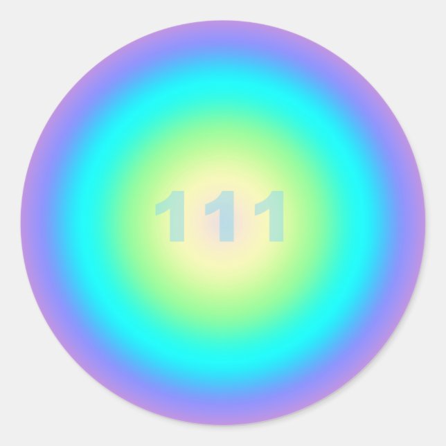 Angel Number 111 - Manifestation Classic Round Sticker (Front)