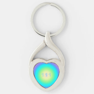 Angel Number 111 - Manifestation Heart  Key Ring