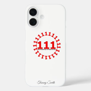 Angel Number 111 Red Design – Manifestation iPhone 16 Case