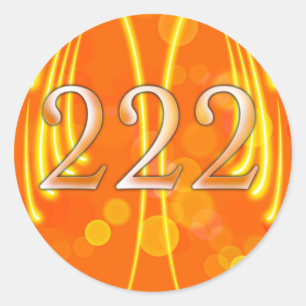 Angel number 222 classic round sticker