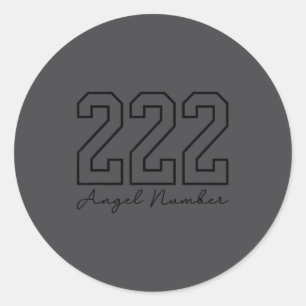 Angel Number 222 Numerology Spirituality Classic Round Sticker