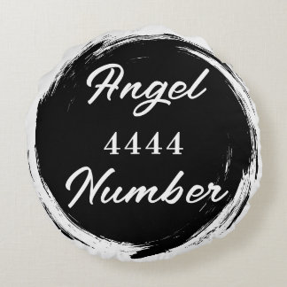 Angel Number "4444" Double Sided  Round Cushion