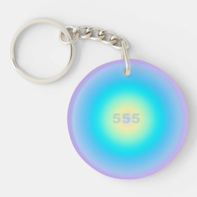 Angel Number 555 Change - Angel Numbers Gradient Key Ring (Front)