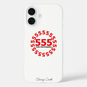 Angel Number 555 – Freedom & Change Aesthetic iPhone 16 Case