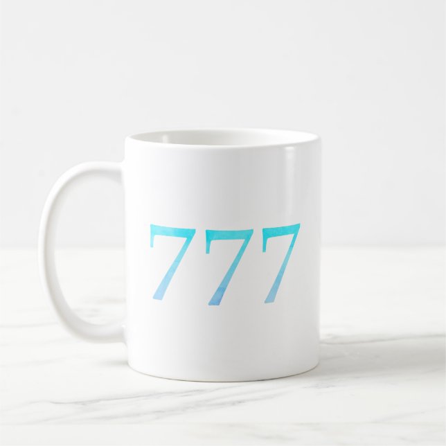Angel Number 777 - Good Luck Coffee Mug (Left)