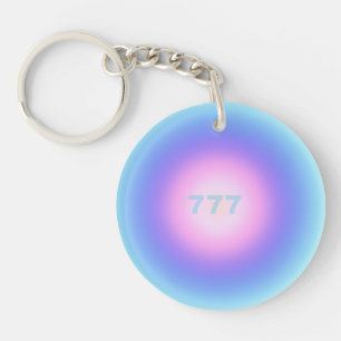 Angel Number 777 Luck - Angel Numbers Gradient  Key Ring