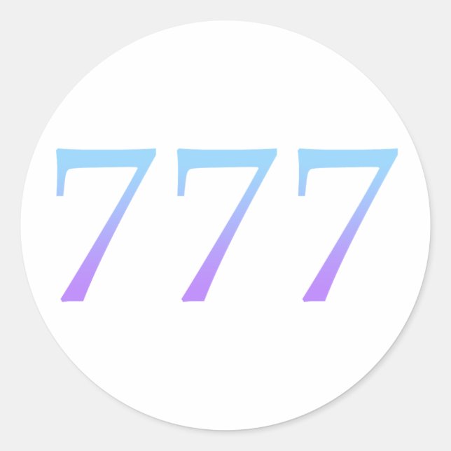 Angel Number 777 - Luck Classic Round Sticker (Front)