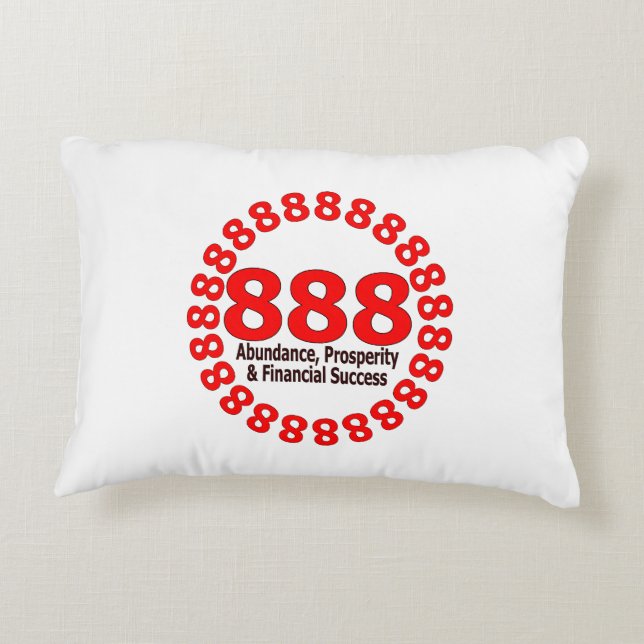 Angel Number 888 – Abundance & Harmony Decorative Cushion (Back)