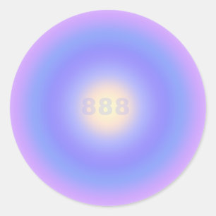 Angel Number 888 Balance - Angel Numbers Gradient  Classic Round Sticker