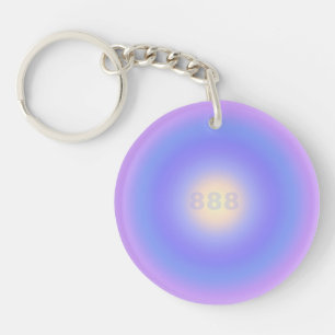 Angel Number 888 Balance - Angel Numbers Gradient Key Ring