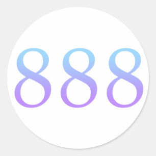 Angel Number 888 - Balance Classic Round Sticker