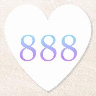 Angel Number 888 - Balance Heart   Paper Coaster
