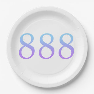 Angel Number 888 - Balance Paper Plate