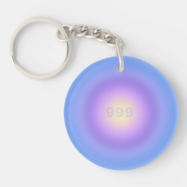 Angel Number 999 Release - Angel Numbers Gradient  Key Ring (Front)