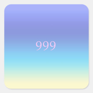 Angel Number 999  Square Sticker