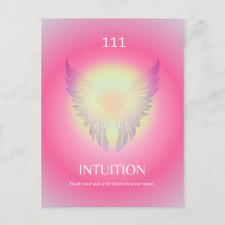 Angel Number Aura 111 Intuition Postcard
