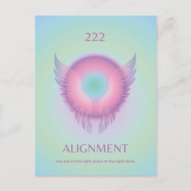 Angel Number Aura 222 Alignment Postcard (Front)