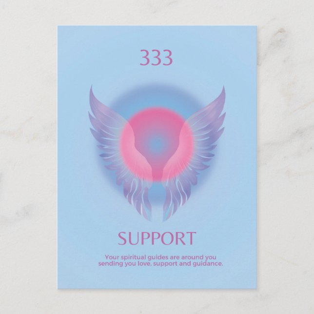 Angel Number Aura 333 Support Postcard (Front)
