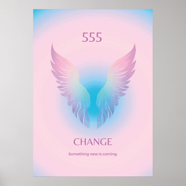 Angel Number Aura 555 Change Poster (Front)